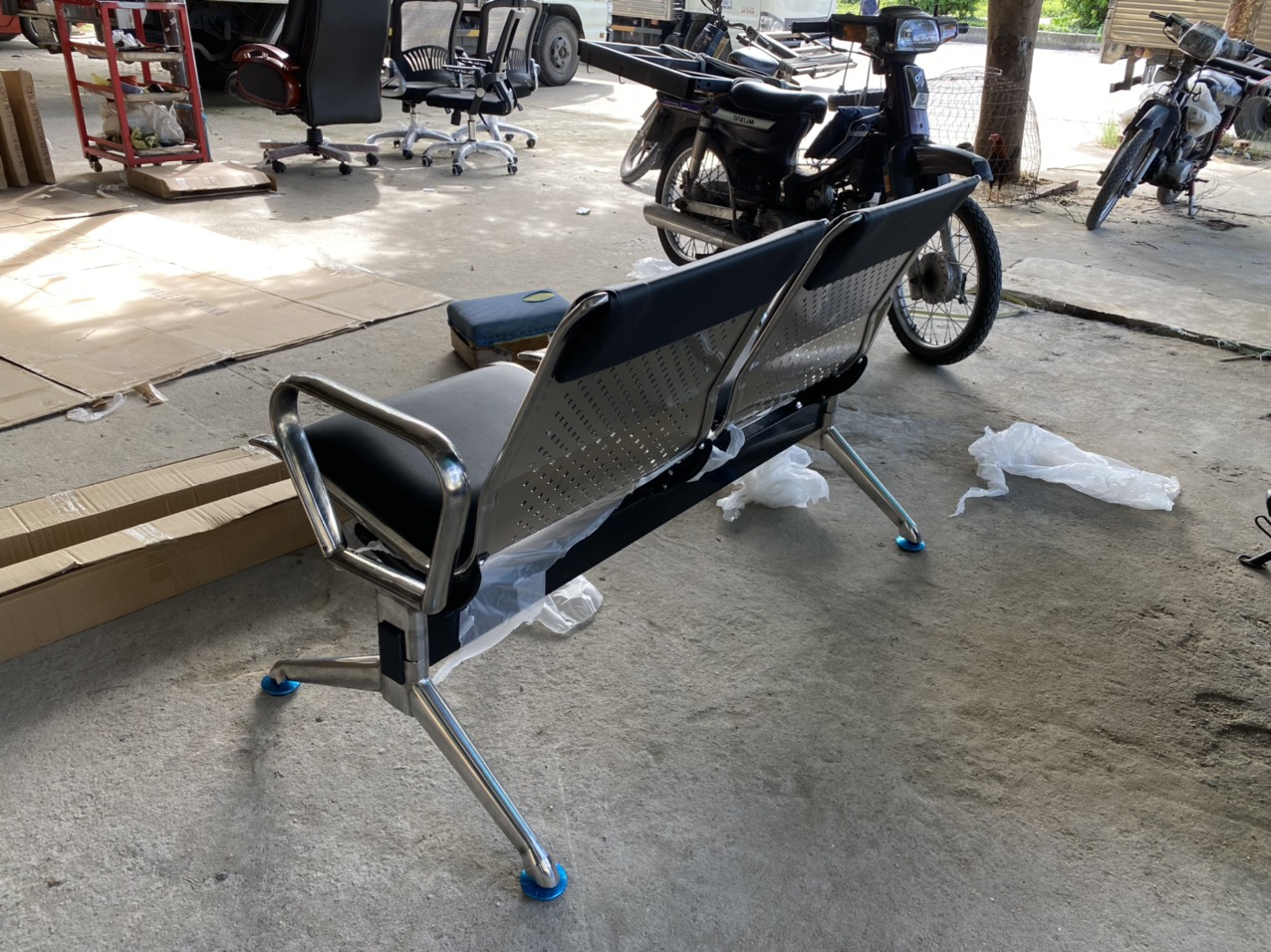 Ghế băng chờ INOX bọc nệm PPS02N-I